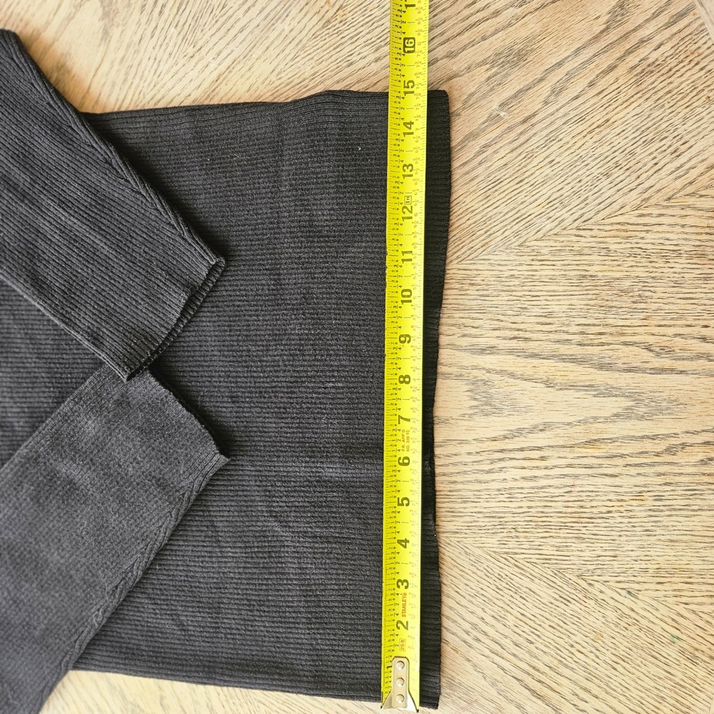 Lauren Ralph Lauren Ribbed Sweater Womens Medium‎ Black Merino Wool Cotton 90s - Picture 5 of 9